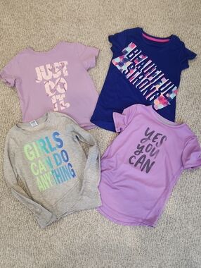 Girls' Size 8 Active, Motivational Graphic Tee Bundle
